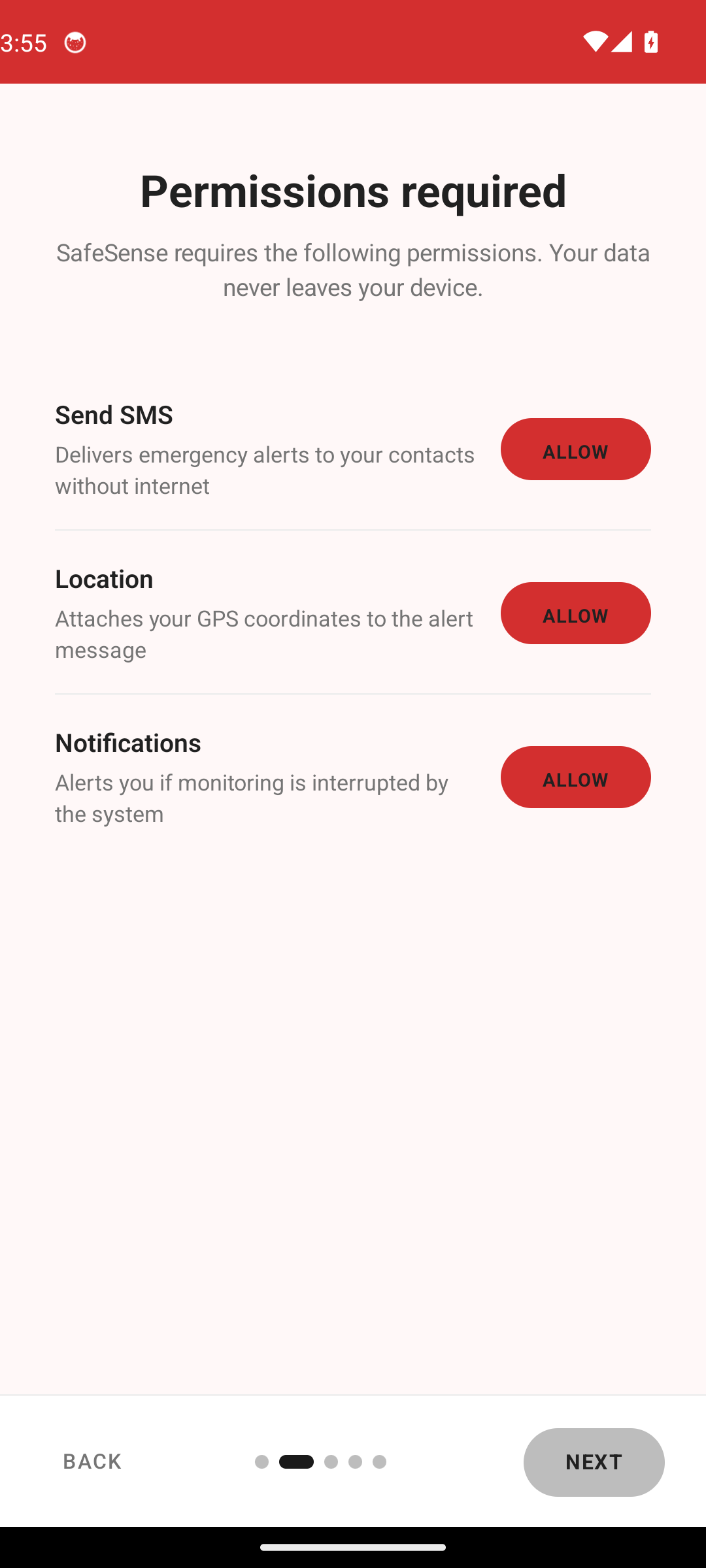 SafeSense screenshot 2